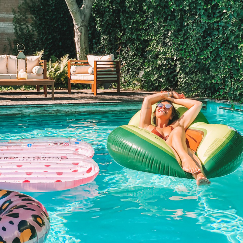 Avocado air mattress incl. Beach ball