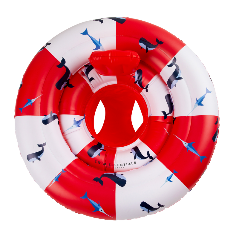 Baby float Whale Red White