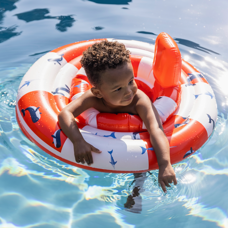 Baby float Whale Red White