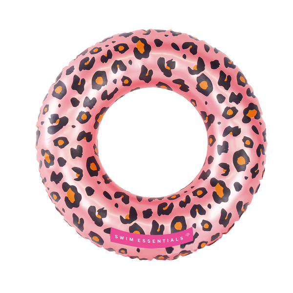 Swimming ring 55 cm Panther print Rose gold