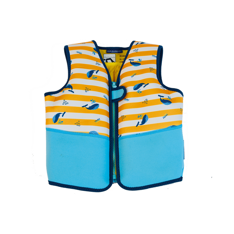 Life jacket Yellow White Whales 18-30 kg