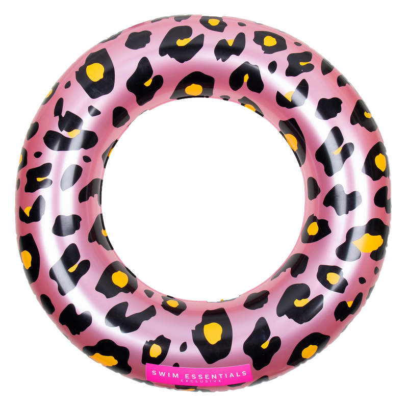 Swimming ring 90 cm Panther print Rose gold